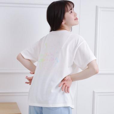 接触冷感グラデーションくまちゃん発砲ビッグTシャツ