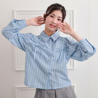 ショルダードロストリボンシャツ