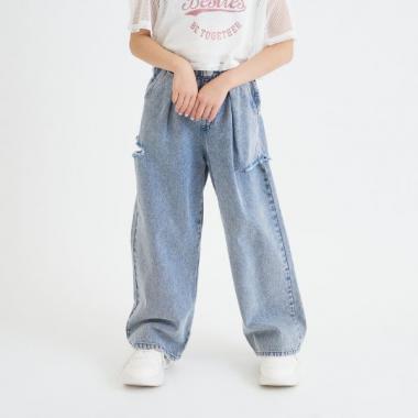 ダメージアソートタックデニムパンツ