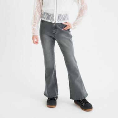 フレアデニムロングパンツ