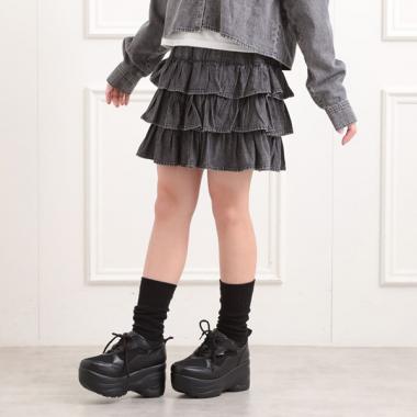 デニムティアードスカート