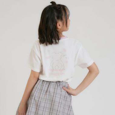 【デイリープライス】箔プリントスケボーくまちゃん半袖Tシャツ