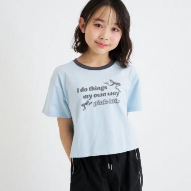 【デイリープライス】リボンリンガー半袖Tシャツ