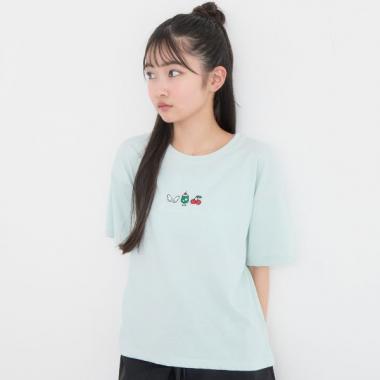 【別注】モチーフミニ刺しゅう半袖T