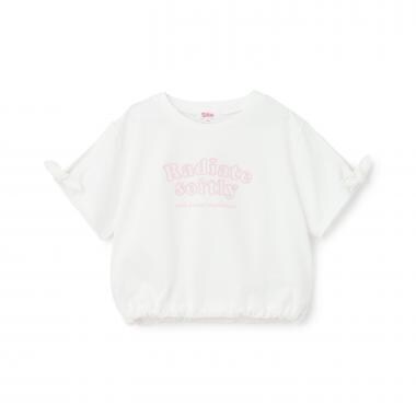 【接触冷感】袖あきリボン半袖Tシャツ