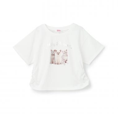 【接触冷感】ねこフォトドロスト半袖Tシャツ