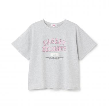 【綿100%】カレッジプリント半袖T