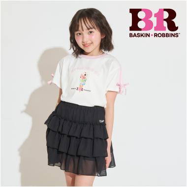 【サーティワン】【接触冷感】袖ラインリボン半袖Tシャツ
