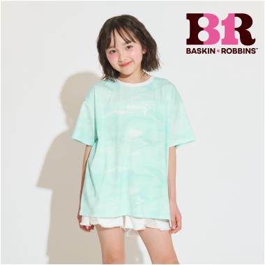【サーティワン】【接触冷感】マーブル柄ビッグ半袖Tシャツ