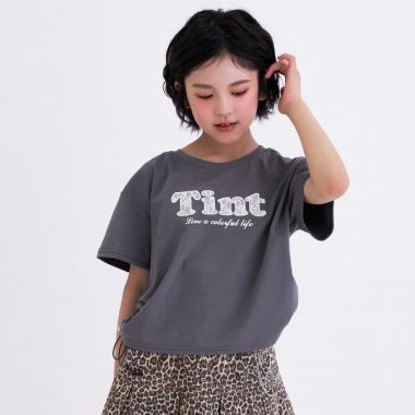 【接触冷感】サイドドロストアップリケ半袖T