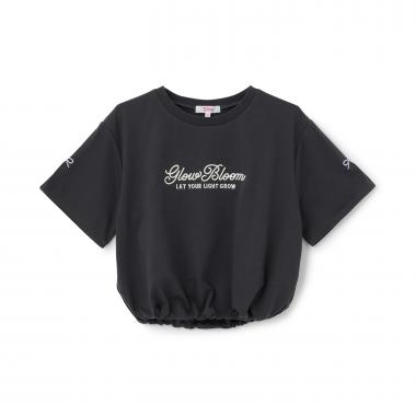 裾ドロストりぼんタック半袖Tシャツ2