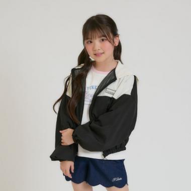 【別注】フードつき配色クリアワッペンブルゾン