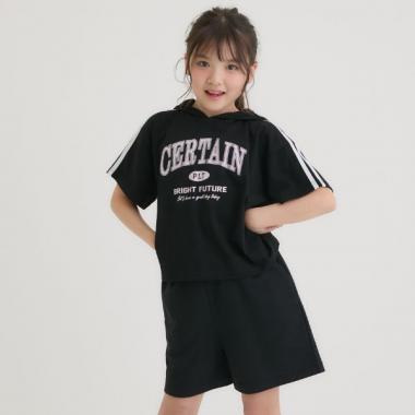 【接触冷感】半袖パーカー＋ハーフパンツセット