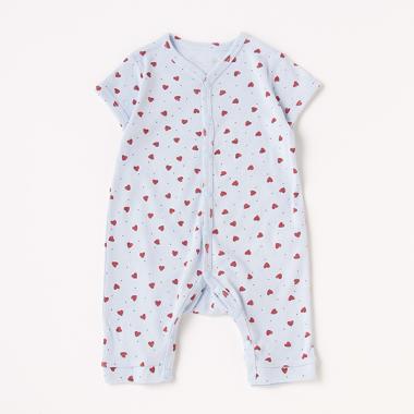 【カーバーオール/ロンパース】【オーシャン＆グラウンド】半袖ロンパスPetit Heart