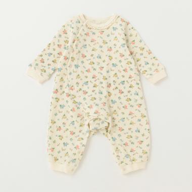 【カーバーオール/ロンパース】【オーシャン＆グラウンド】コバナガラ新生児ロンパース