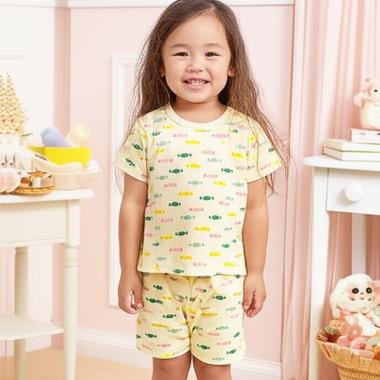 【オーシャン＆グラウンド】GIRLSソウガラ半袖パジャマ