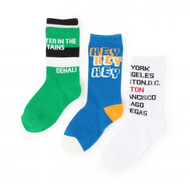 【オーシャン＆グラウンド】ロゴデザインクルーソックス3PSET