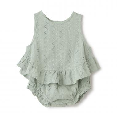 【LaStella】フリルヘムチュニックスーツ