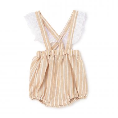 【LaStella】フリルショルダーサロペット