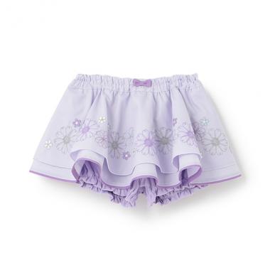 お花刺しゅうスカートカバーパンツ