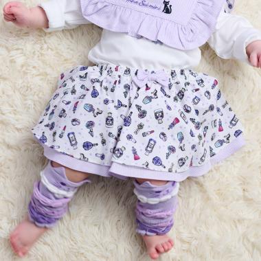 総柄スカートつきカバーパンツ