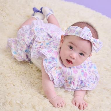 総柄スカート付きカバーパンツ