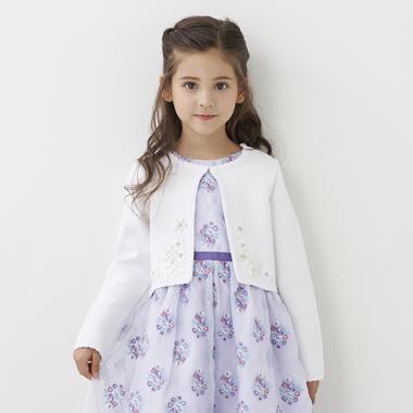 【セレモニー】刺しゅうニットジャケット