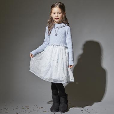 ニットドッキングスワンチュールワンピース