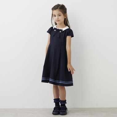 【セレモニー】切替プリーツワンピース