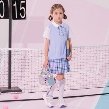 チェックレイヤード風ワンピース