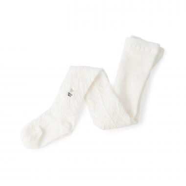 ワンポイントロゴ刺しゅうタイツ