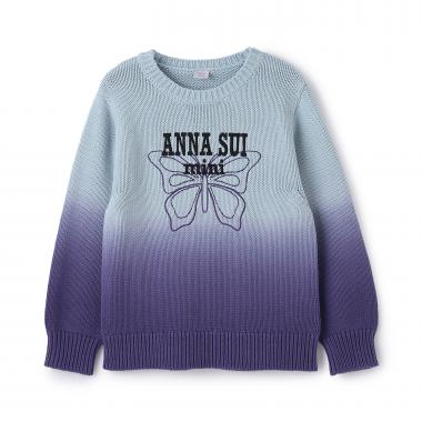 グラデーション蝶ニット