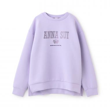 【LADIES】ラインストーンロゴトレーナー