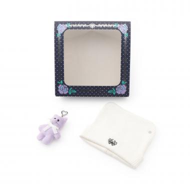 【GIFT BOXつき】ニット帽＋ネコチャームSET