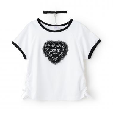 華奢見えハートTシャツ