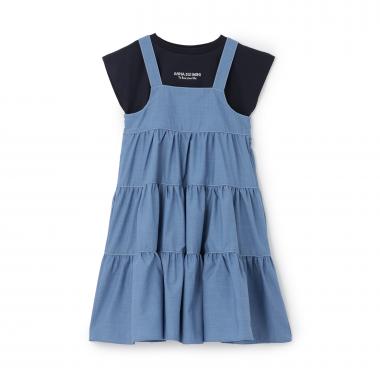 【人気商品再入荷】【直営店で取り扱い無し】短丈Tシャツ+ジャンスカ