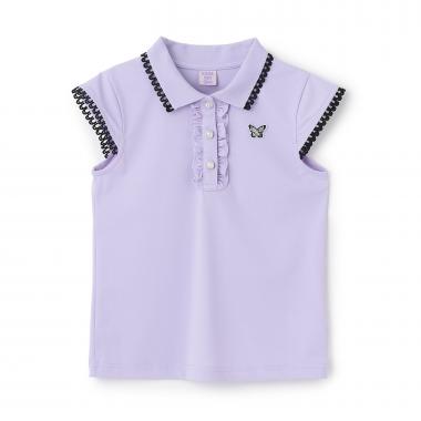 きちんと涼やか レースアクセントポロシャツ