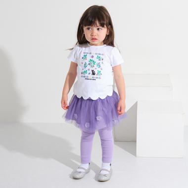 花モチーフつきスカッツ