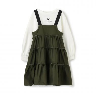 【人気商品再入荷】【直営店で取り扱い無し】袖ボリュームトレーナー＋ジャンスカ