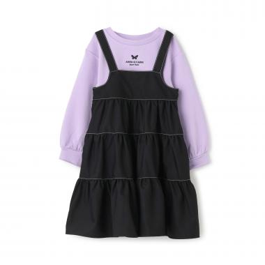 【人気商品再入荷】【直営店で取り扱い無し】袖ボリュームトレーナー＋ジャンスカ