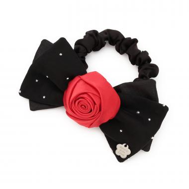 巻きバラリボンシュシュ