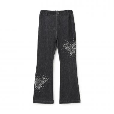 スタイルアップ☆ラインストーン フレアパンツ