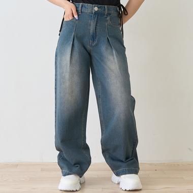 【LTXC】タックワイドデニムパンツ