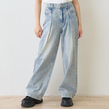 【LTXC】タックワイドデニムパンツ