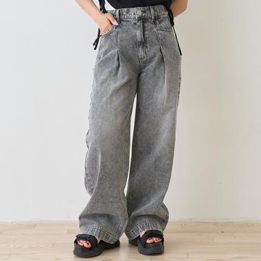【LTXC】タックワイドデニムパンツ
