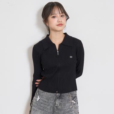 【LTXC】リブWZIPカーディガン