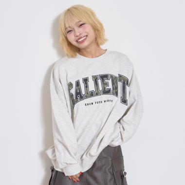 【LTXC】柄ロゴアップリケルーズスウェット