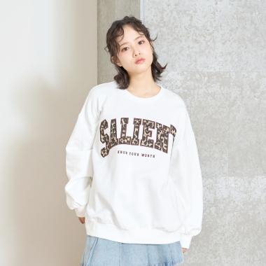 【LTXC】【裏起毛】柄ロゴアップリケプルオーバー