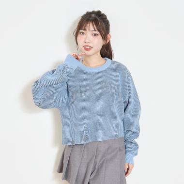 【LTXC】ロゴダメージニット