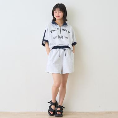 【LTXC】バイカラージップ セットアップ